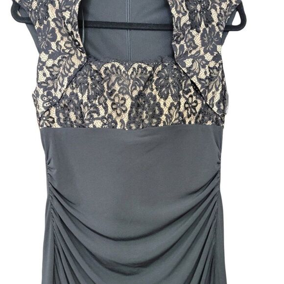 Women's Evening Gown Elegant Maxi Dress with Lace Overlay- Size 4, Size 12 - NEW - Picture 3 of 13